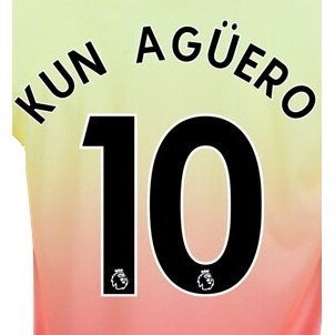 Uni Sport, Man City 2019/20 Terza maglia Kun Aguero #10 Nome Set
