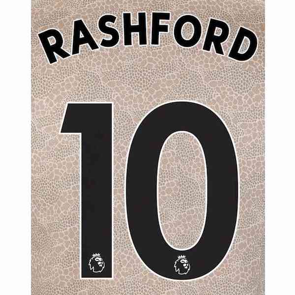 Uni Sport, Man United 2019/20 In trasferta Rashford #10 Maglia Nome Set