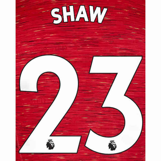 Uni Sport, Man United 2019/22 Home Shaw #23 Maglia Nome Set