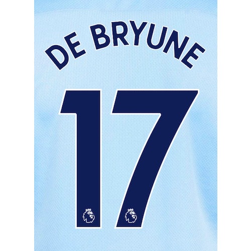 Uni Sport, Manchester City 2020/21 Home De Bruyne #17 Maglia Nome Set