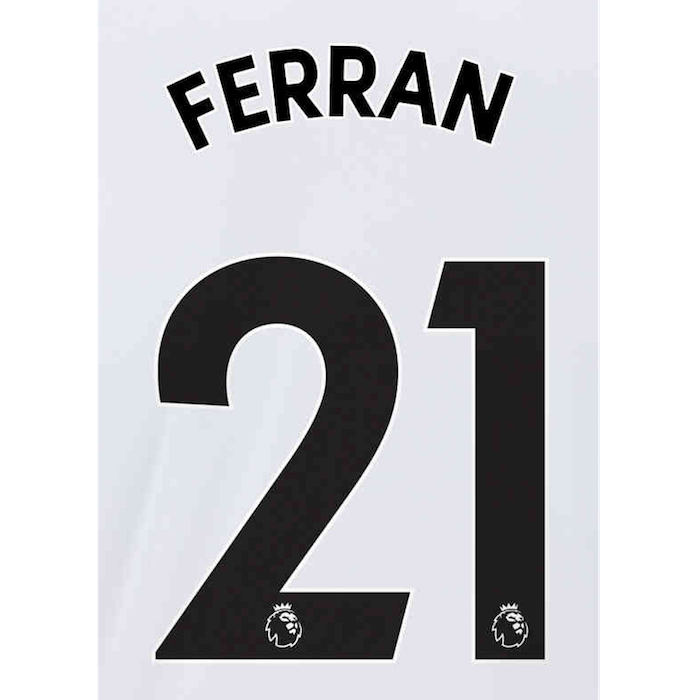 Uni Sport, Manchester City 2021/22 Away Ferran #21 Maglia Nome Set Nero