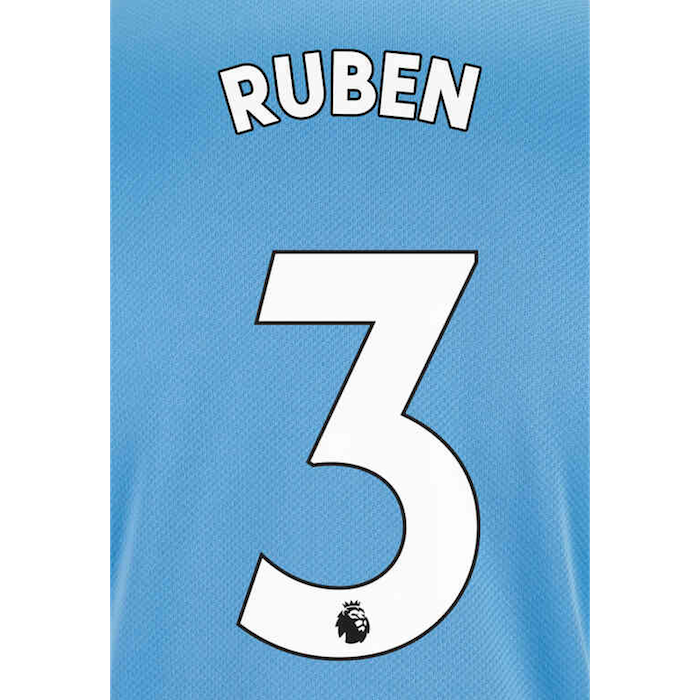 Uni Sport, Manchester City 2021/22 Casa Ruben #3 Nome Maglia Set Bianco