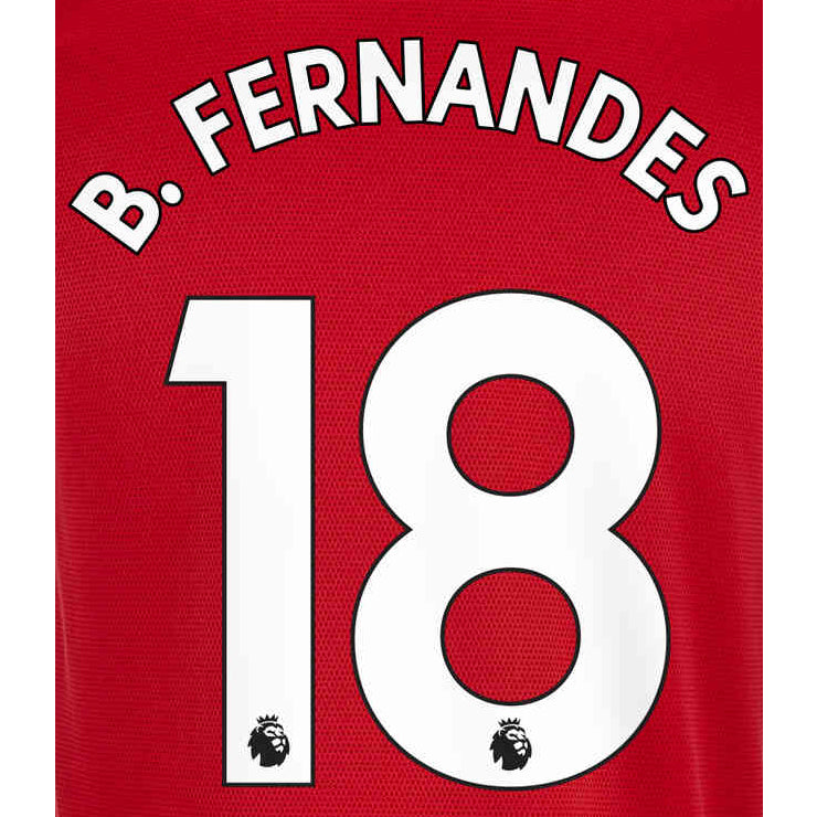 Uni Sport, Manchester United 2019/22 Home B. Fernandes #18 Maglia giovanile Nome Set Bianco
