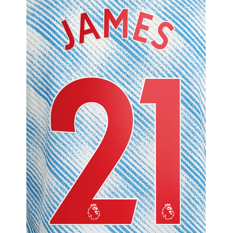Uni Sport, Manchester United 2021/22 Away James #21 Nome maglia Set-Red