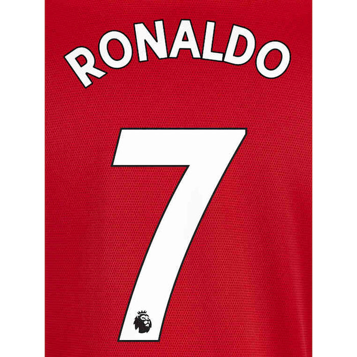 Uni Sport, Manchester United 2021/22 Casa Ronaldo #7 Maglia Nome Set Bianco