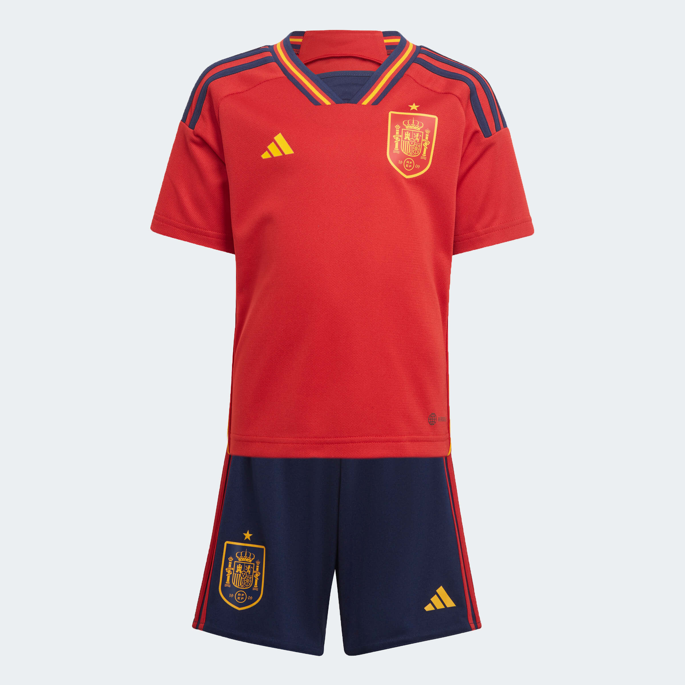 Adidas, Mini Kit adidas 2022-23 Spagna - Rosso-Navy