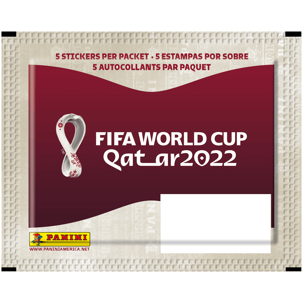 Panini, Panini Coppa del Mondo Qatar 2022 Pacchetto di adesivi (5 adesivi ciascuno)