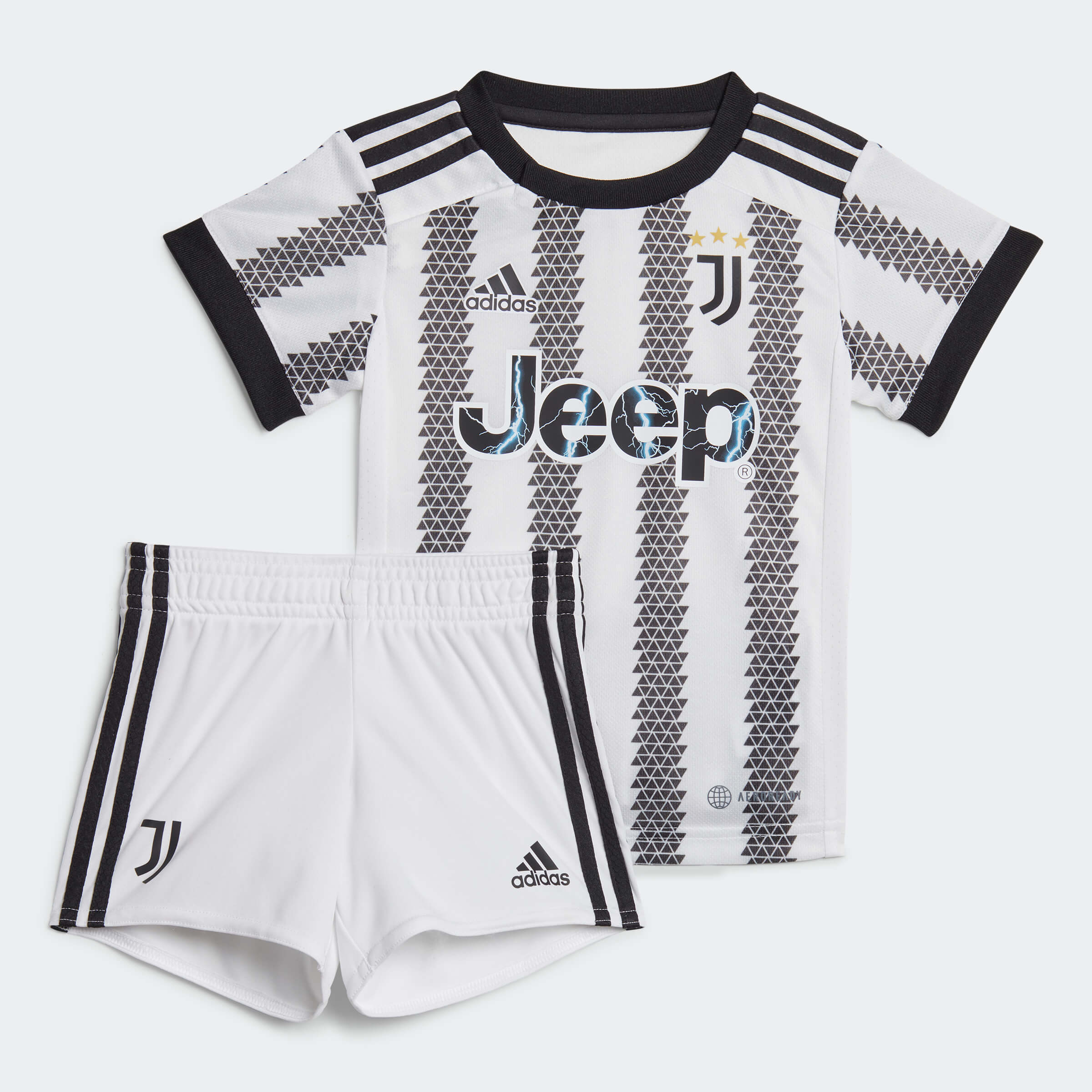 Adidas, Set bambino adidas 2022-23 Juventus Home - Bianco-Nero
