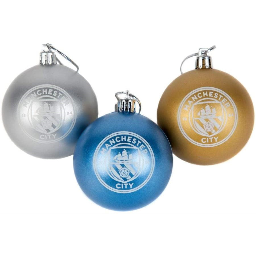 IMPORTAZIONI MIMI, Set di ornamenti del Manchester City (3 pezzi)