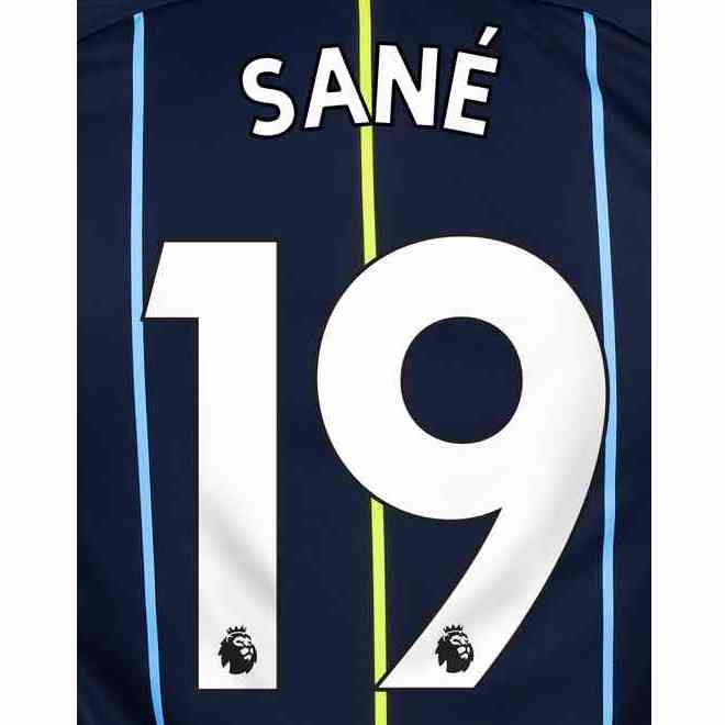 ID sportivo, Set nome maglia Man City 2018/19 Away Sane #19