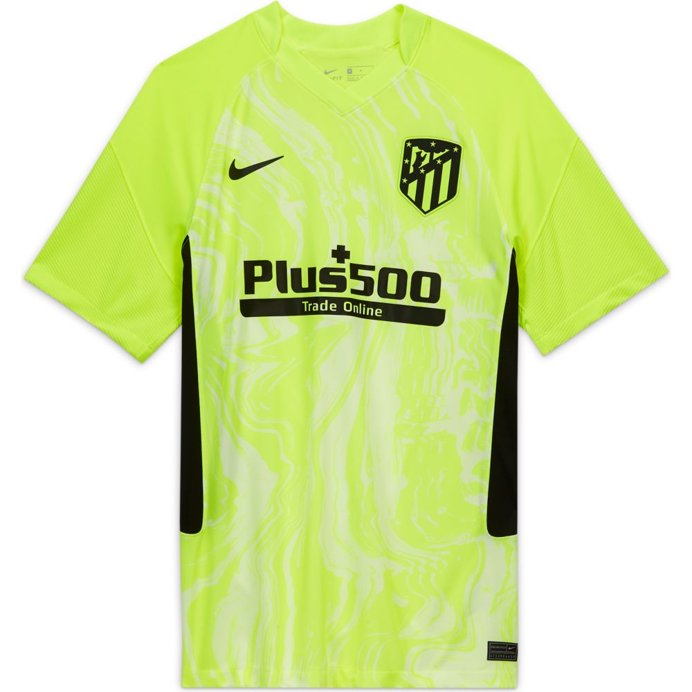 Nike, Terza maglia Nike 2020-21 Atletico Madrid - Volt-Nero