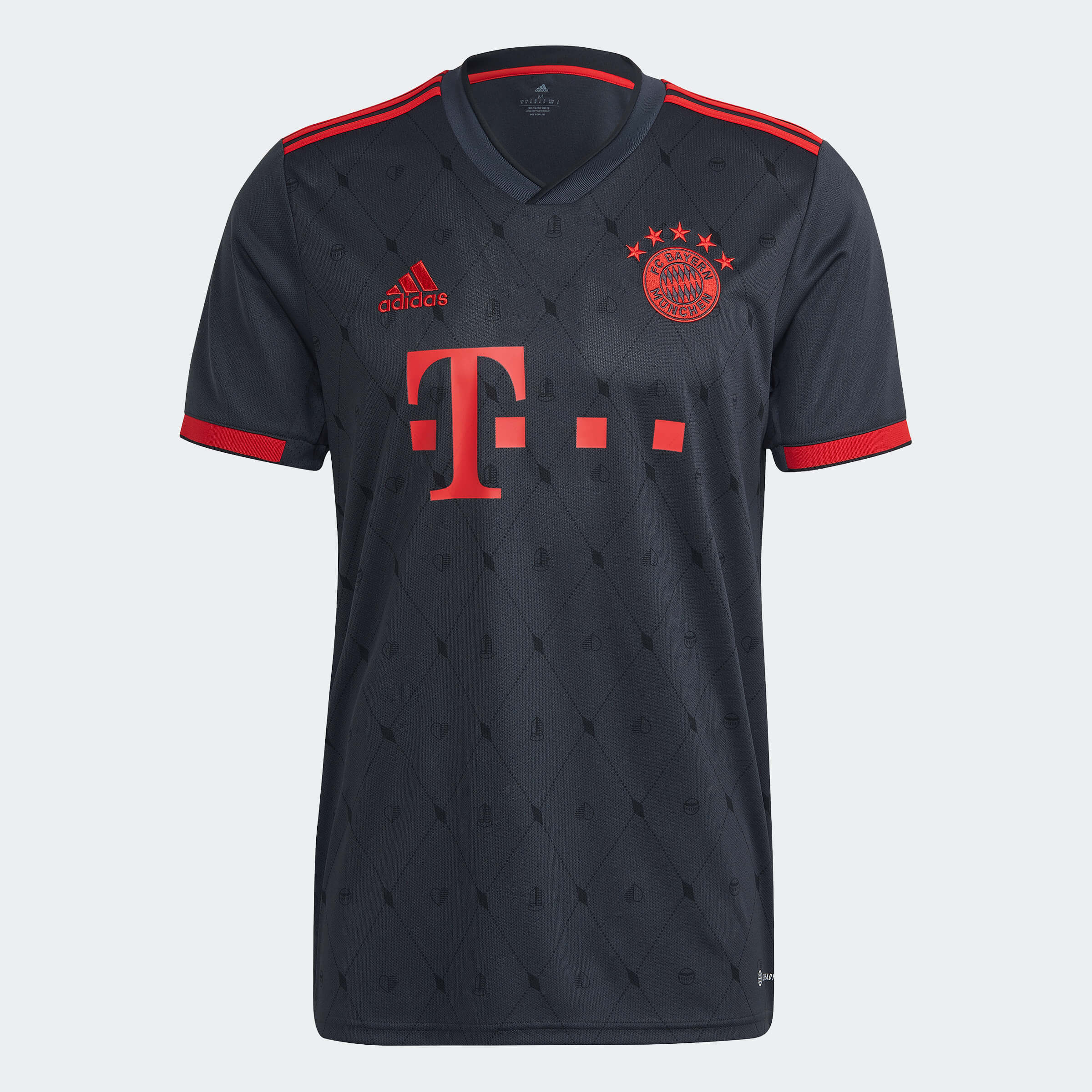 Adidas, Terza maglia adidas 2022-23 Bayern Monaco - Nero-Rosso