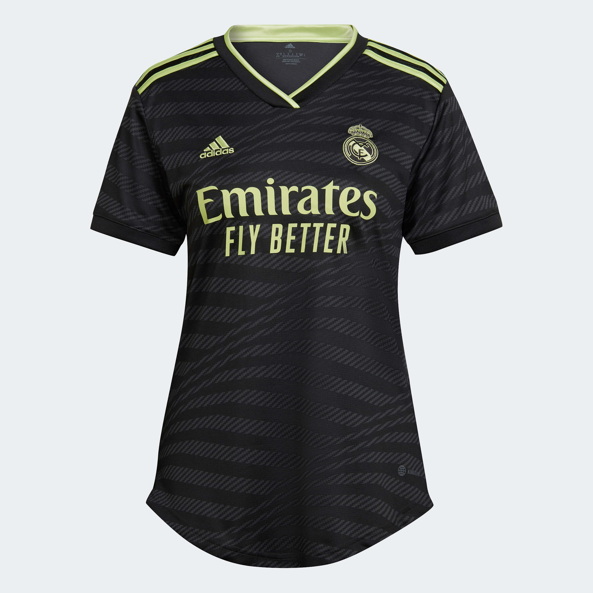 Adidas, Terza maglia adidas 2022-23 Real Madrid Donna - Nero-Pulse Lime