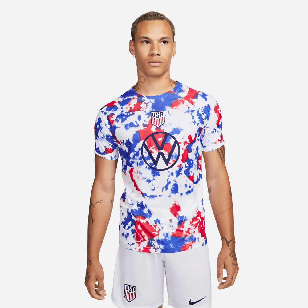 Nike, Top Nike 2022-23 USA DF Bianco-Blu scuro