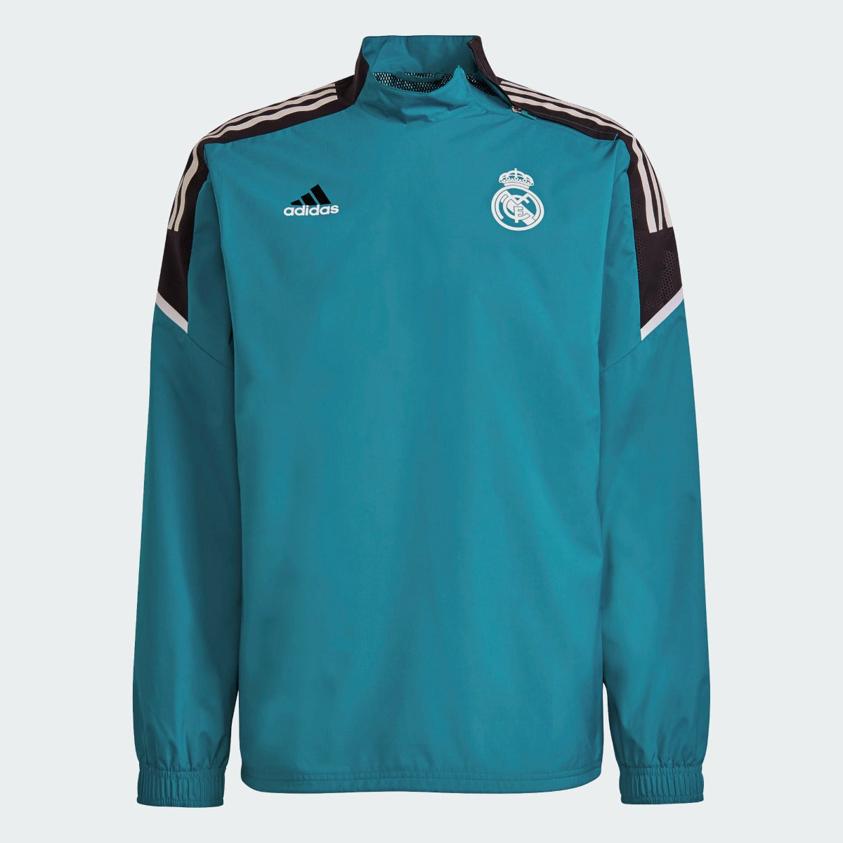 Adidas, Top ibrido adidas 2021-22 Real Madrid EU - verde acqua, nero